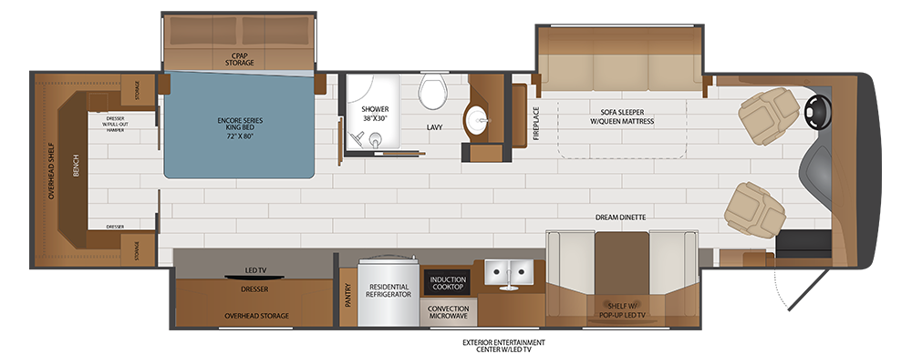 2026 Fleetwood Frontier 38RT - Floorplan 1