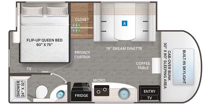 2025 THOR MOTORCOACH 24TT - Floorplan 1