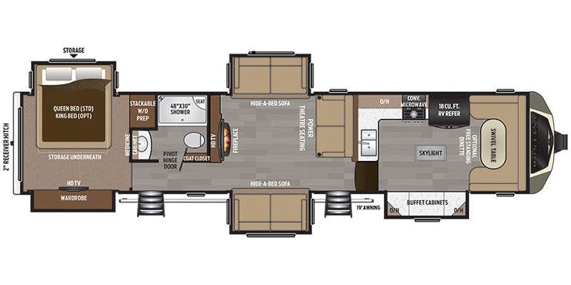 2018 Keystone Montana 3820FK floorplan