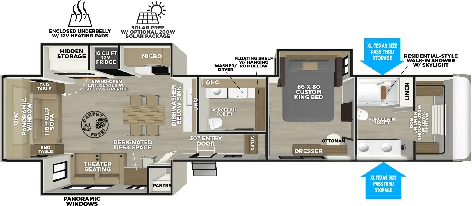 2027 FOREST RIVER 380WDR - Floorplan 1