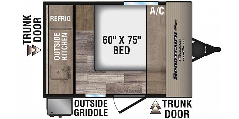 2020 KZ RV Sportsmen Classic SE 100RKSE - Floorplan 1