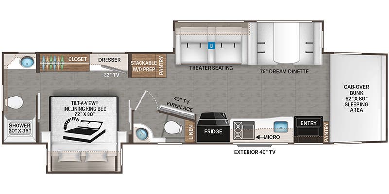 2023 THOR MOTOR COACH INCEPTION 38MX - Floorplan 1