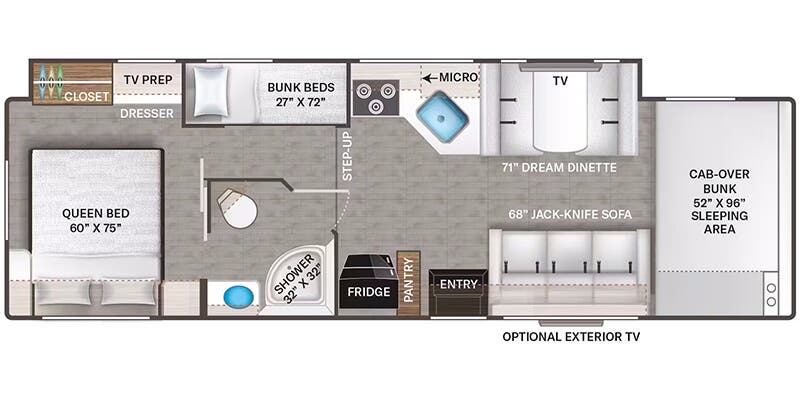 2026 THOR MOTORCOACH 31E - Floorplan 1