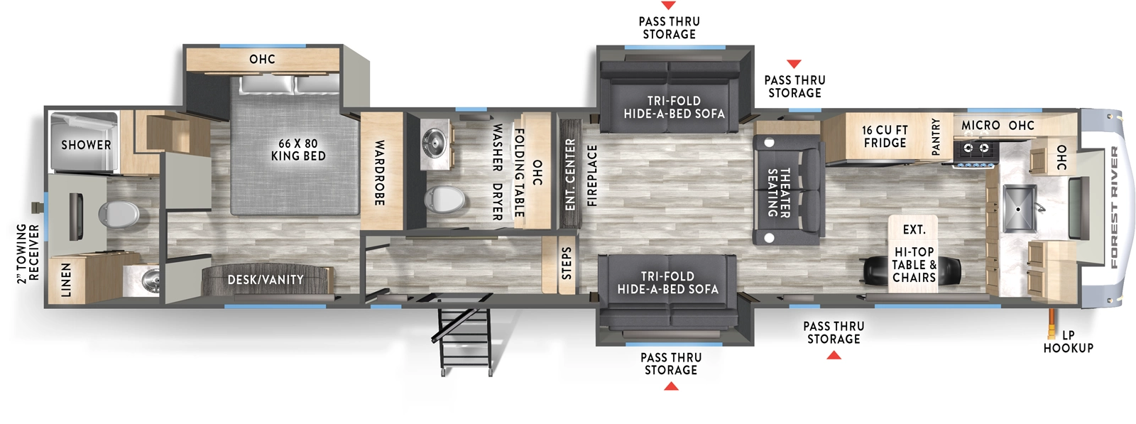 2026 FOREST RIVER 37GALLEY - Floorplan 1