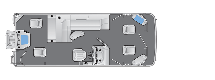 2026 Bennington 22SF TriToon Pontoon - Floorplan 1