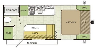 2016 Starcraft AR-ONE 18QB - Floorplan 1