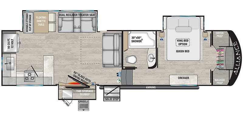 2024 Alliance RV Avenue 33RKS - Floorplan 1