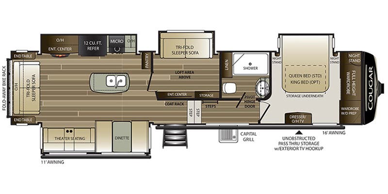 2021 KEYSTONE COUGAR 368MBI - Floorplan 1