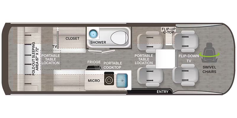 2026 Thor Motor Coach Tranquility 24C - Floorplan 1