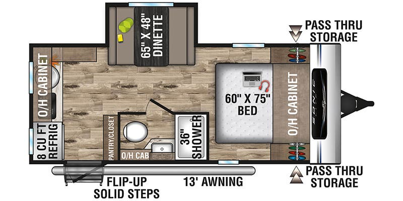 2022 SONIC SONIC LITE 169VRK - Floorplan 1