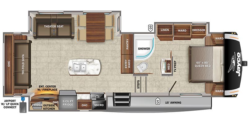 2022 Jayco Eagle HT 28.5RSTS - Floorplan 1