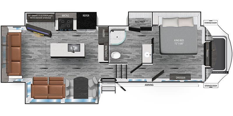 2025 HEARTLAND CORTERRA 33.3BH - Floorplan 1
