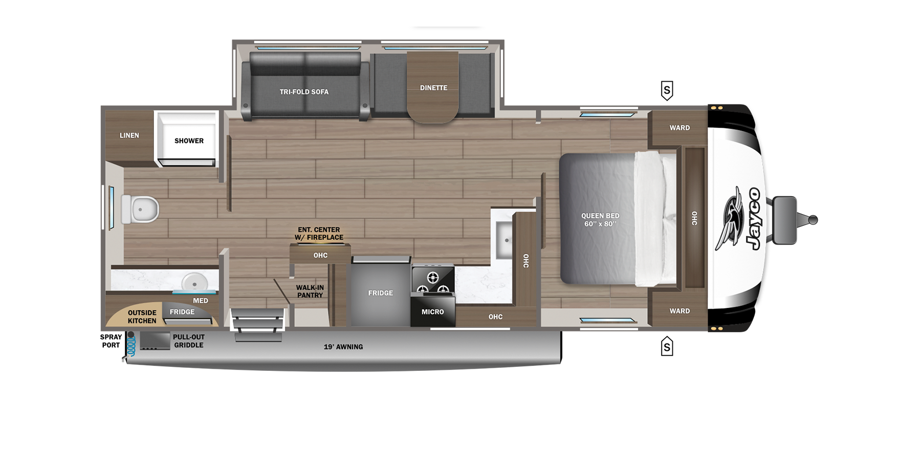 2027 JAYCO JAY FEATHER 25RB - Floorplan 1