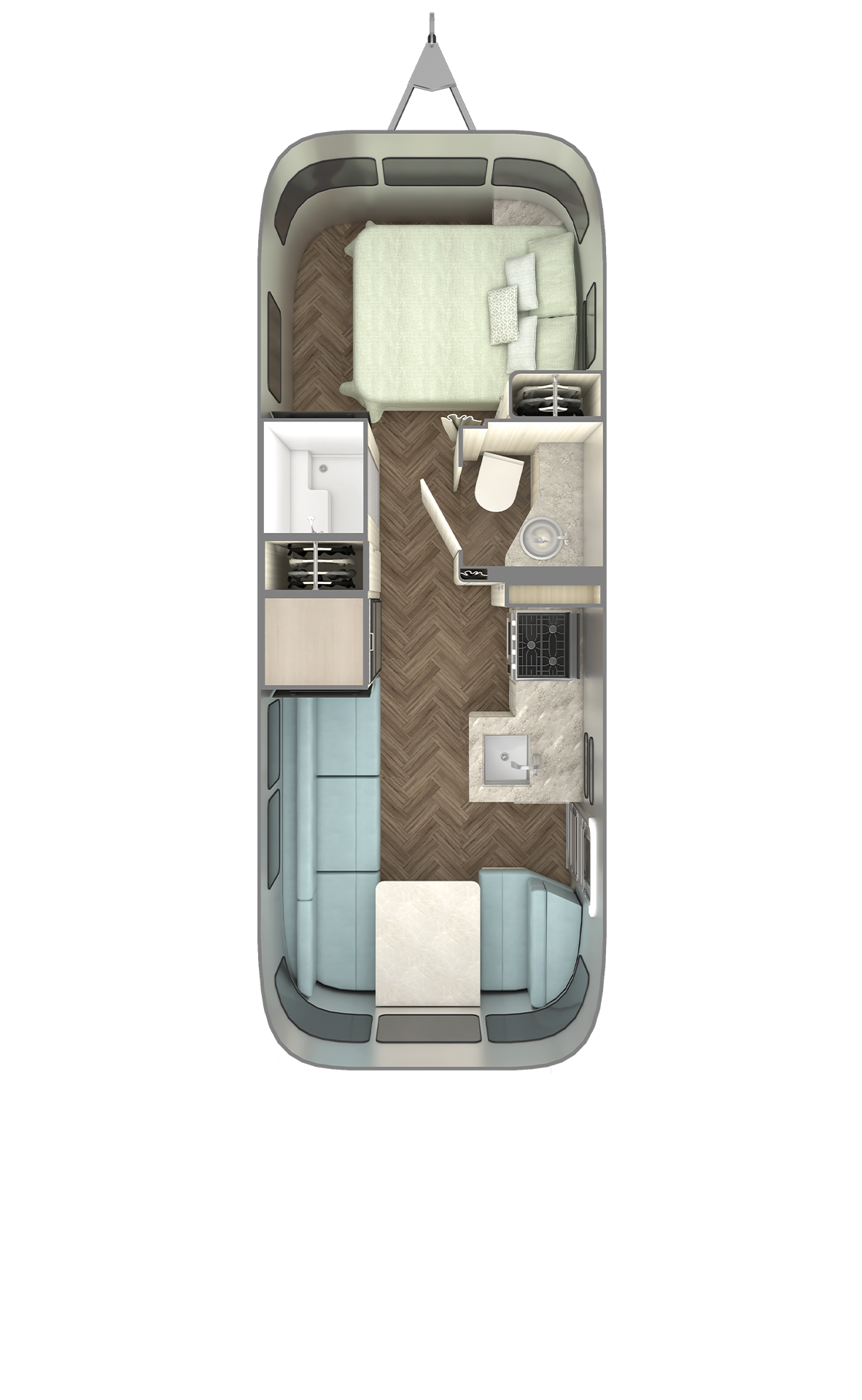 2027 Airstream International 25FB - Floorplan 1