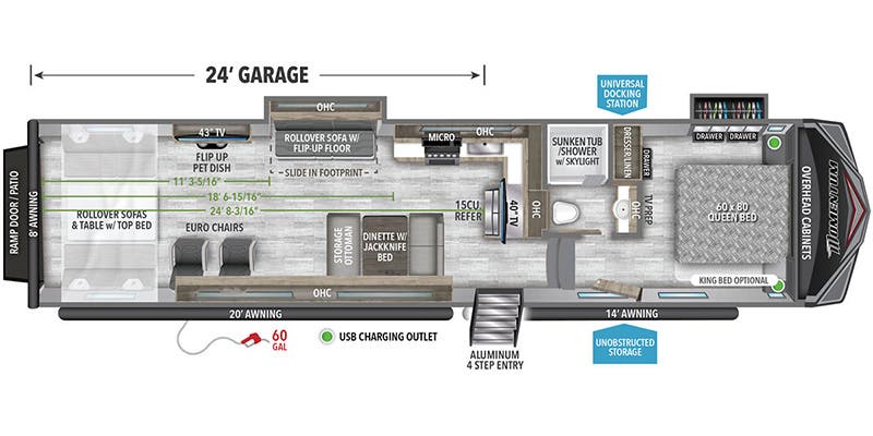 2024 GRAND DESIGN 355G - Floorplan 1