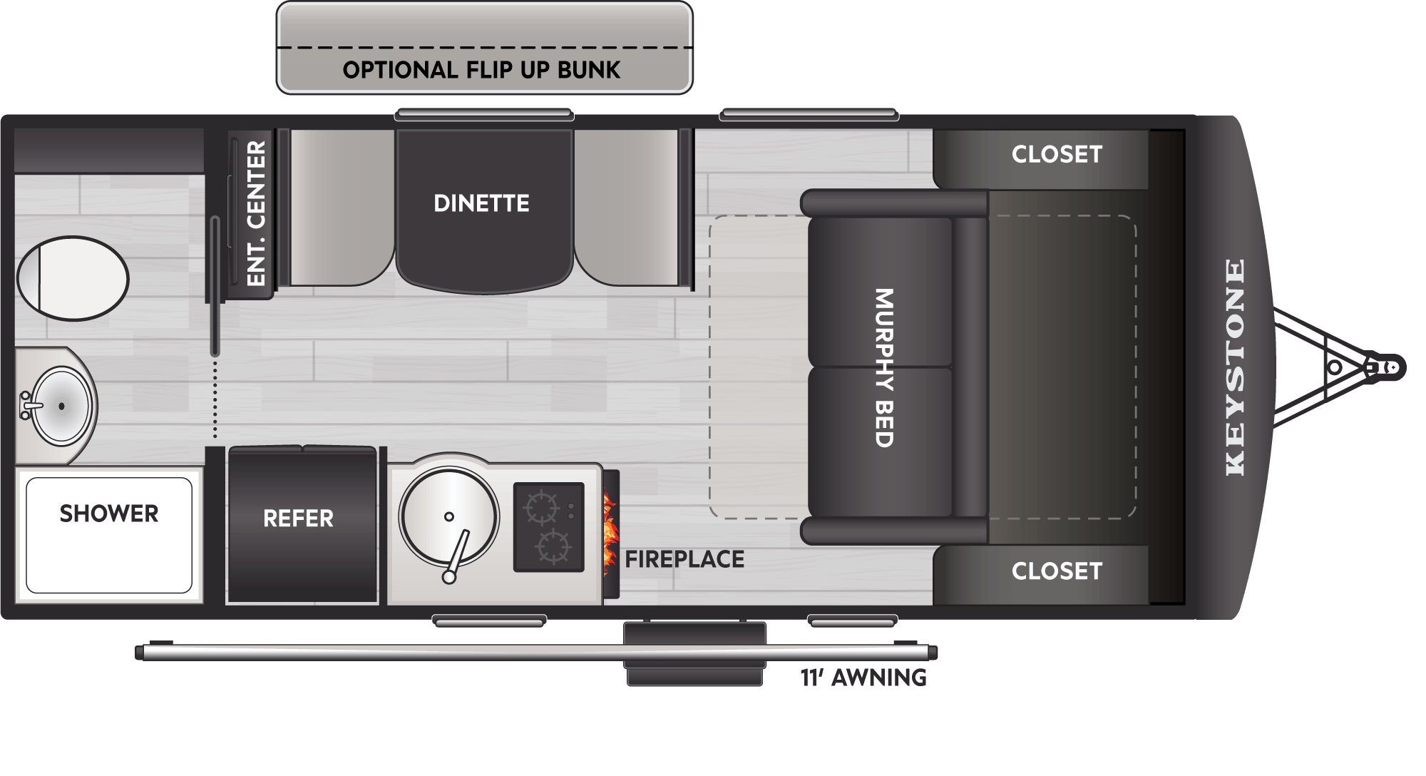 2026 Keystone Sprout 15RBS floorplan