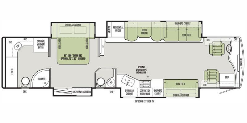 2018 TIFFIN PHAETON 40QBH - Floorplan 1