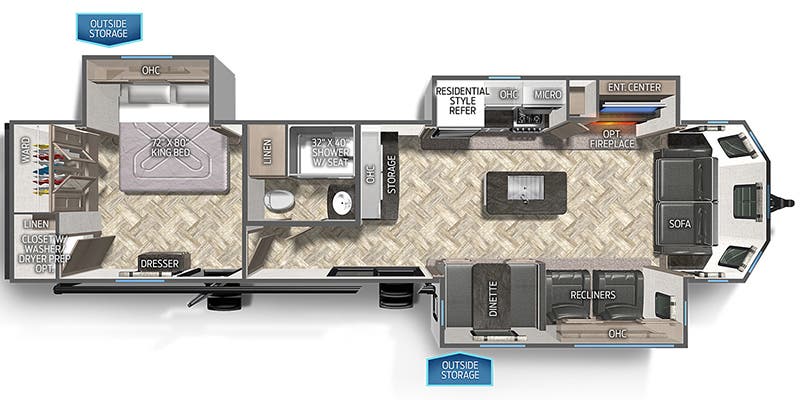 2023 PALOMINO 37PFL - Floorplan 1