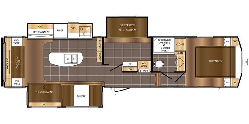 2017 PRIME TIME CURSADER 34MB - Floorplan 1