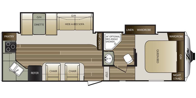 2017 Keystone Cougar Half-Ton 27RKS floorplan