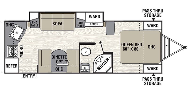 2019 Coachmen Freedom Express Ultra Lite 246RKS floorplan