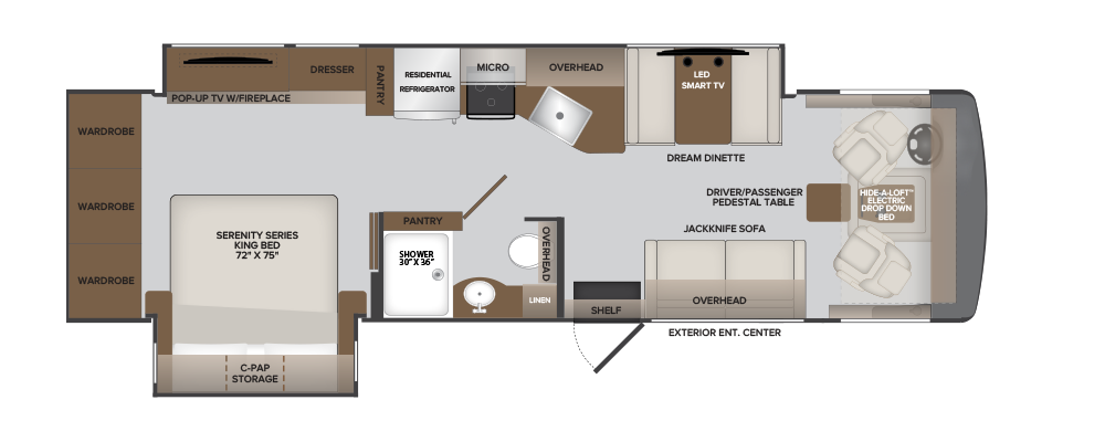2026 Holiday Rambler Invicta 32RW - Floorplan 1