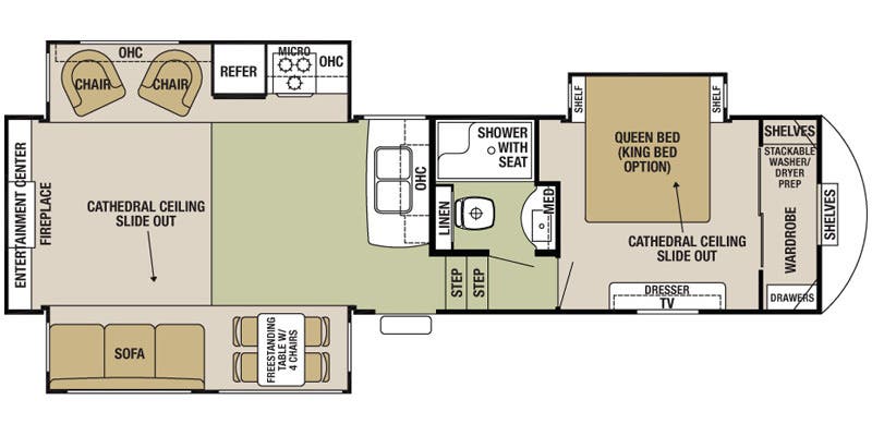 2018 FOREST RIVER 29RE - Floorplan 1