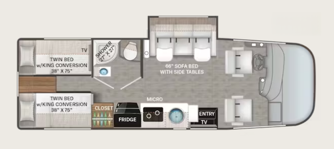 2025 Thor Motor Coach Freedom Traveler A24 - Floorplan 1