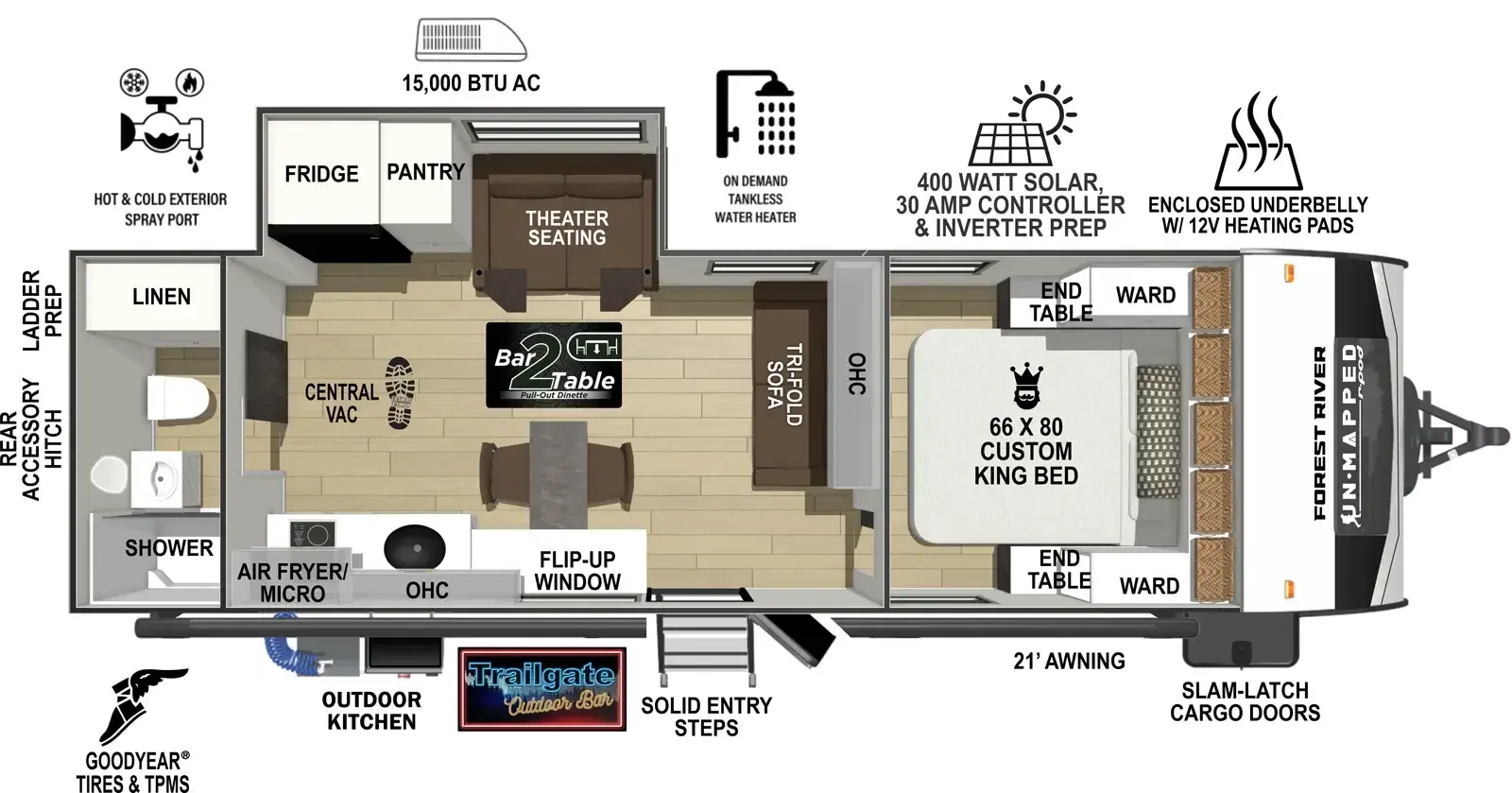 2027 Forest River Un-Mapped 26ML floorplan