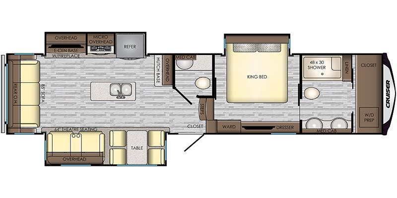 2019 CROSSROADS CRUISER 3451FB - Floorplan 1