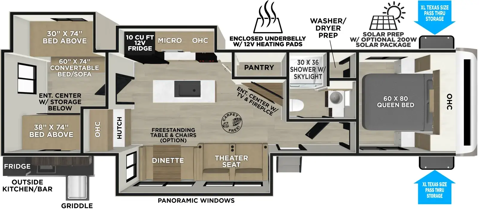 2027 Wildwood WBT310BHI floorplan