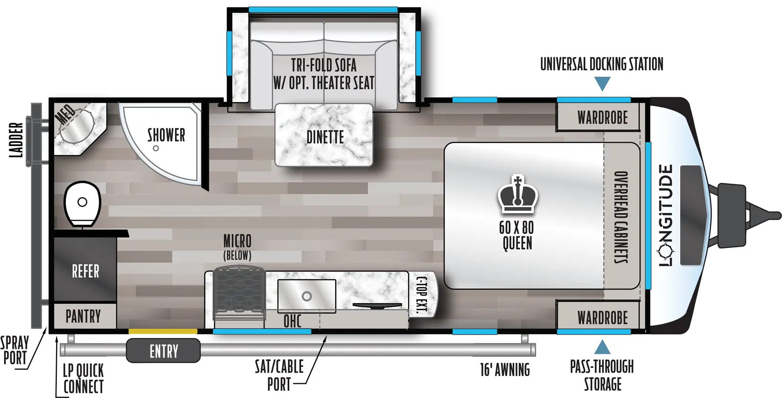 2026 EAST TO WEST 185RB - Floorplan 1