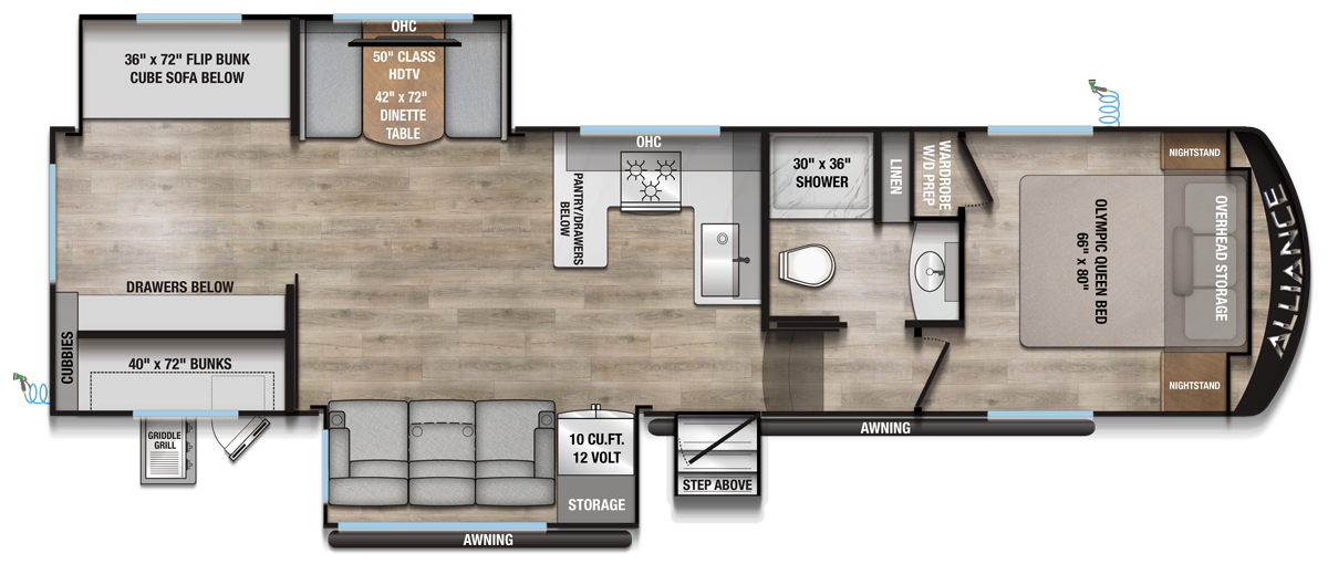2027 ALLIANCE 30BH - Floorplan 1