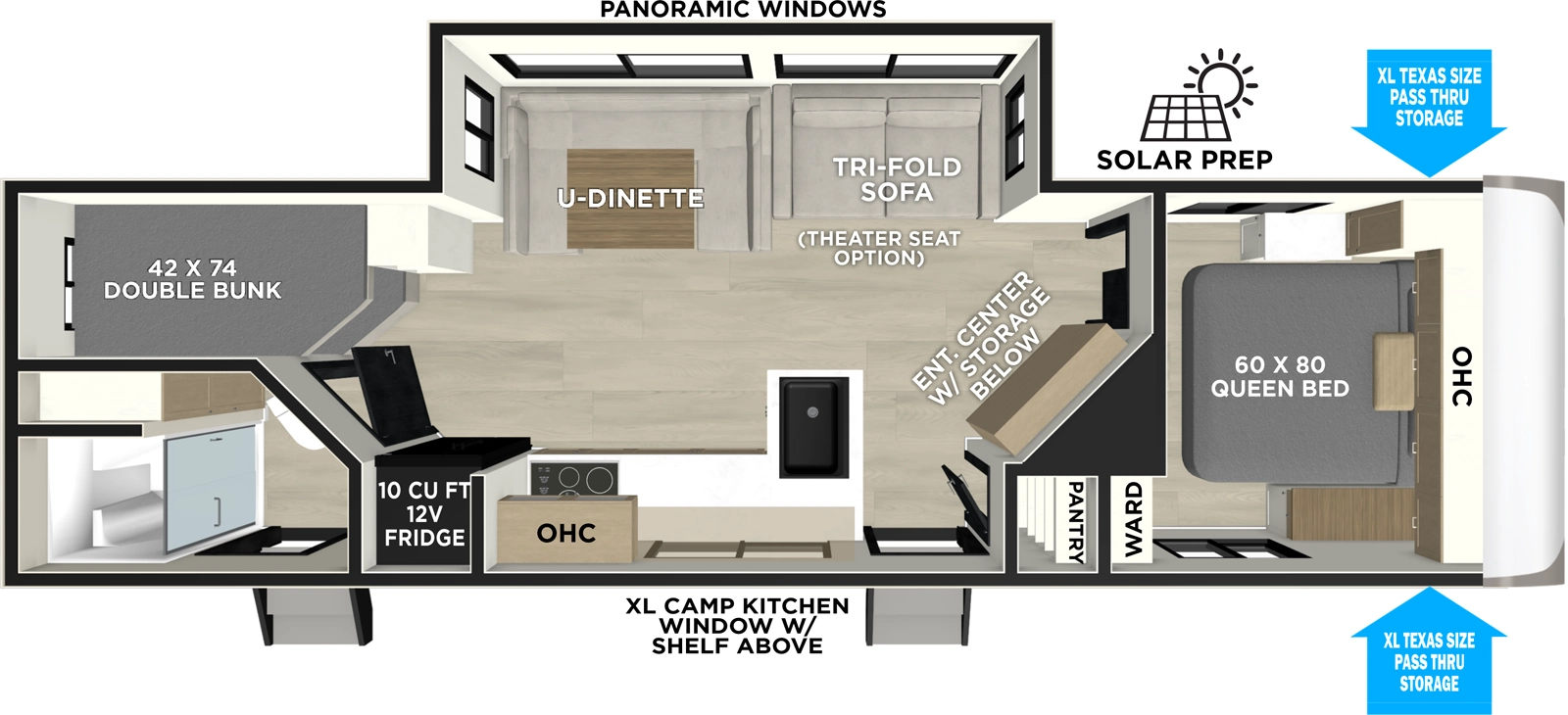 2026 Forest River Heritage Glen 25BHHL floorplan