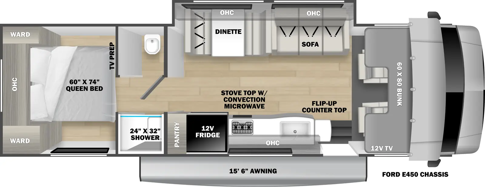 2025 Forest River Sunseeker 2850SLE - Floorplan 1