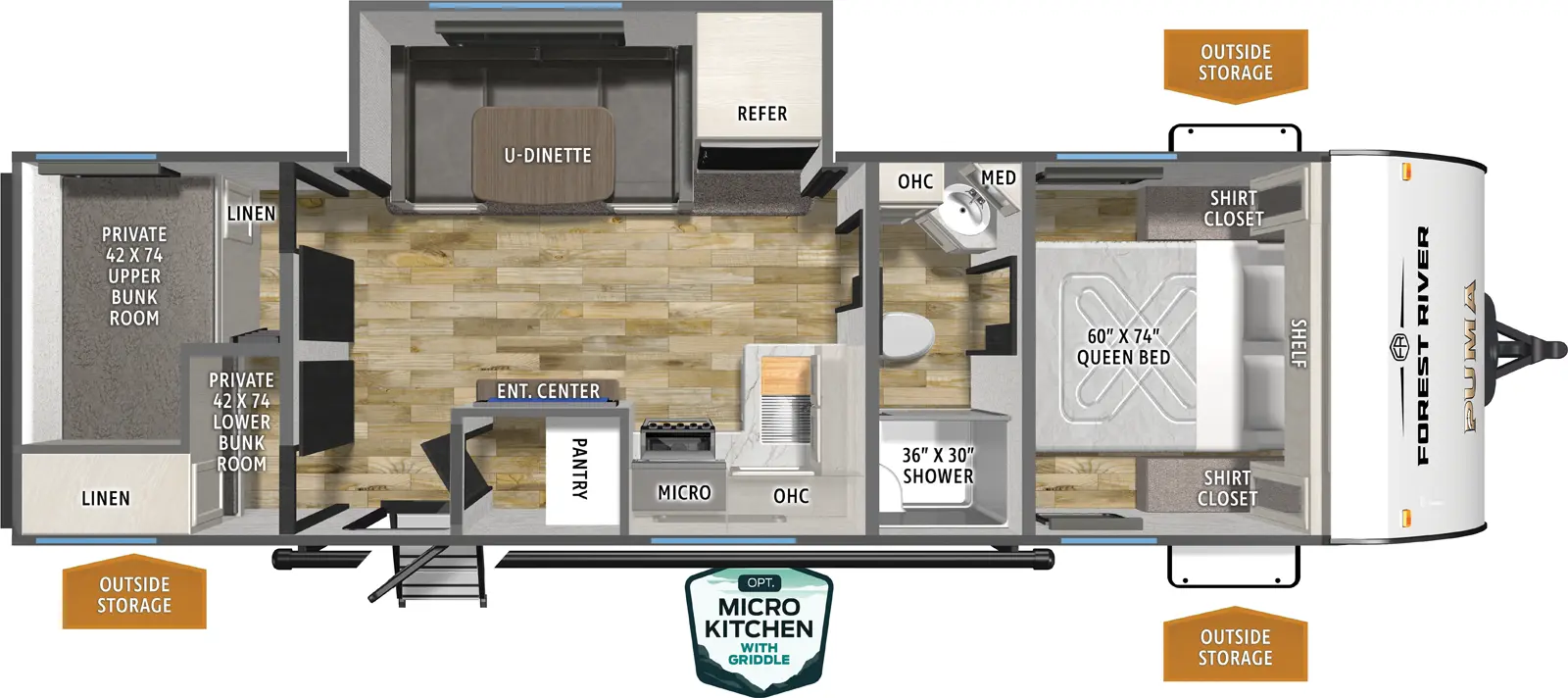 2026 PALOMINO PUMA 263BHCE - Floorplan 1