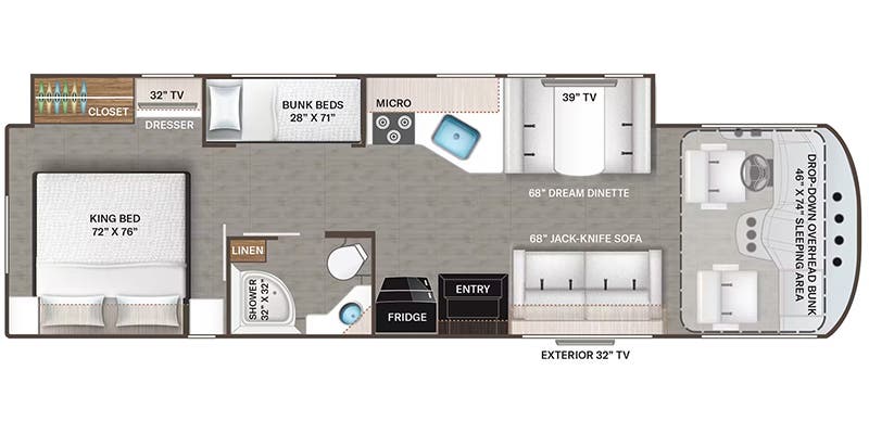2023 THOR MOTOR COACH ACE 32B floorplan