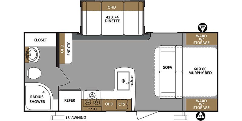 2019 Forest River Surveyor Legend 200MBLE floorplan