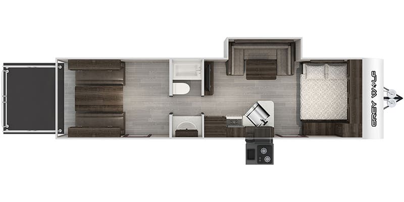 2020 Forest River Cherokee Grey Wolf 27RR floorplan