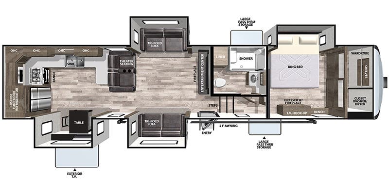2020 FOREST RIVER CARINAL 3750BKX - Floorplan 1