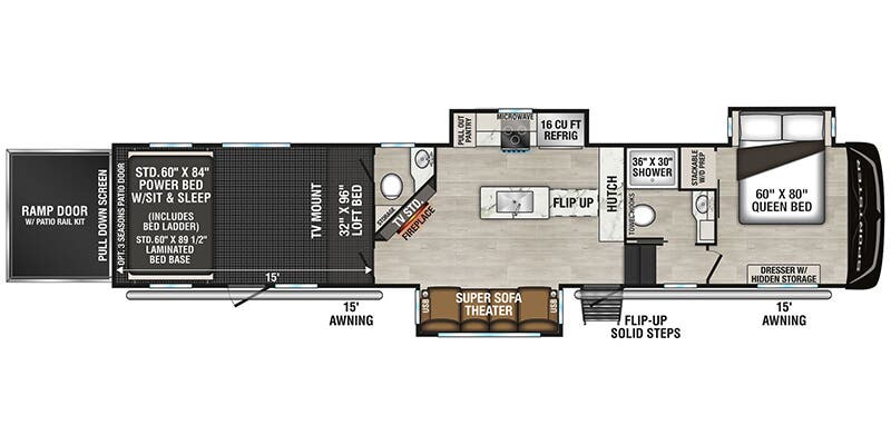2025 KZ RV Sportster X 3915X floorplan