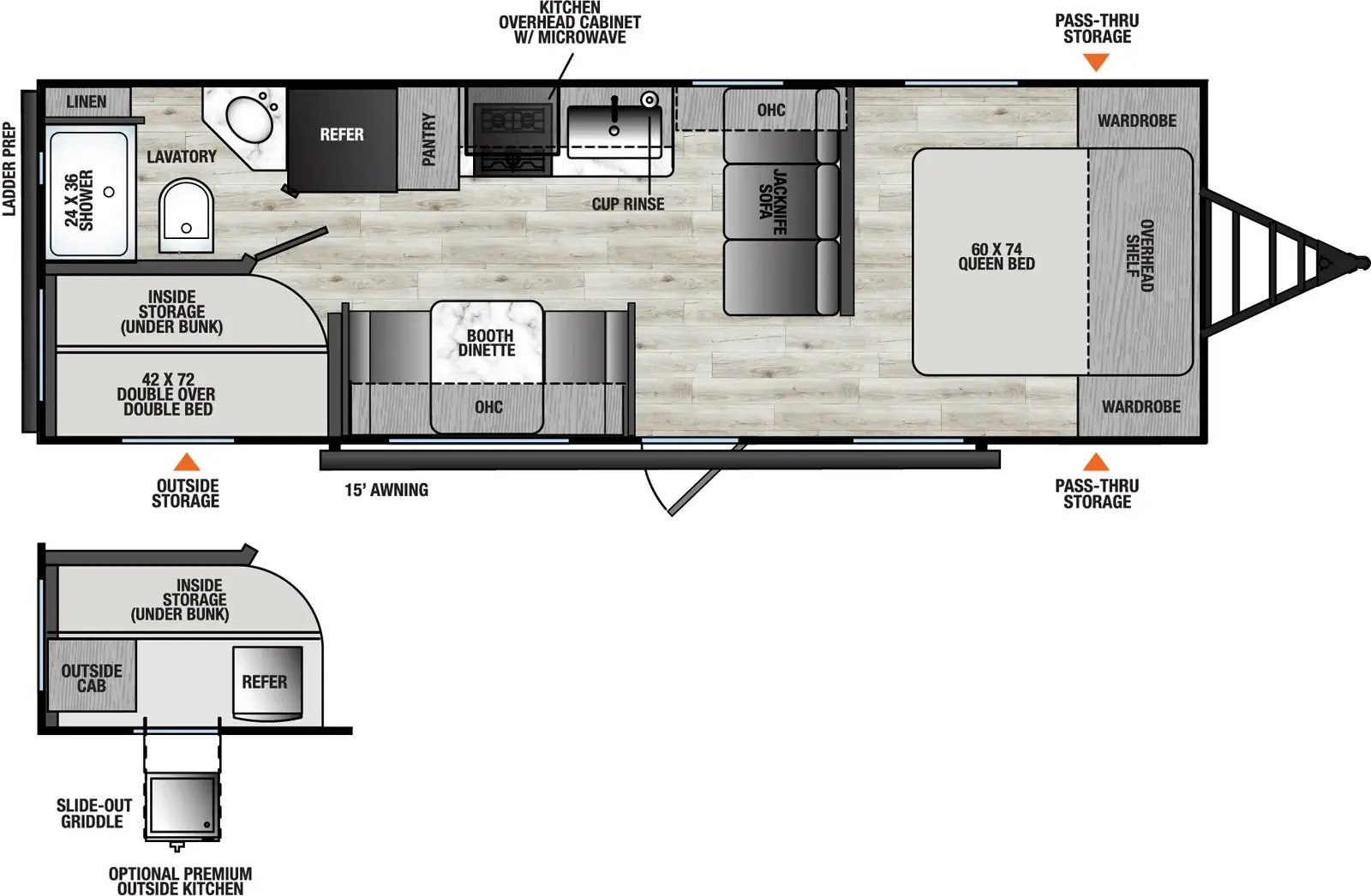 2027 COACHMEN VIKING 26BHD - Floorplan 1
