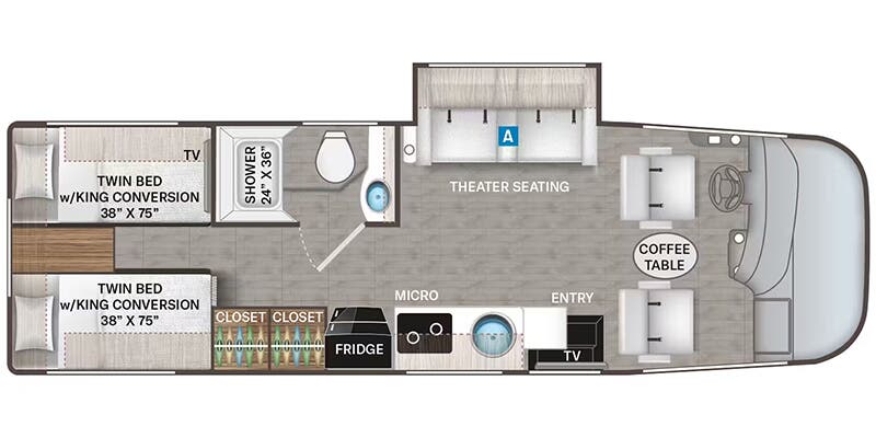 2027 Thor Motor Coach Axis 26.2 - Floorplan 1