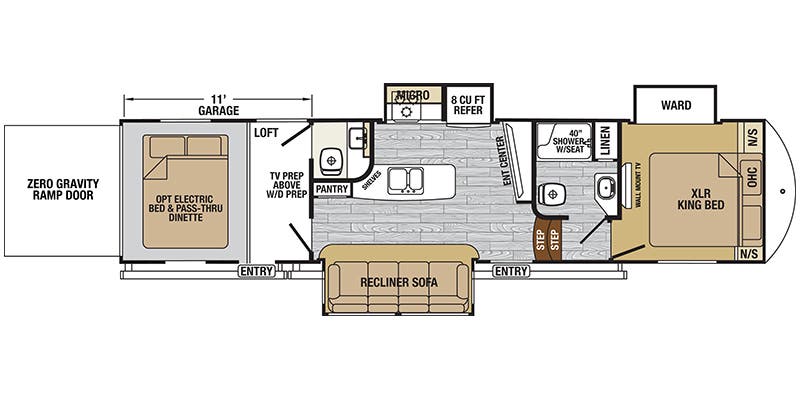 2017 Forest River XLR Nitro 36TI5 - Floorplan 1
