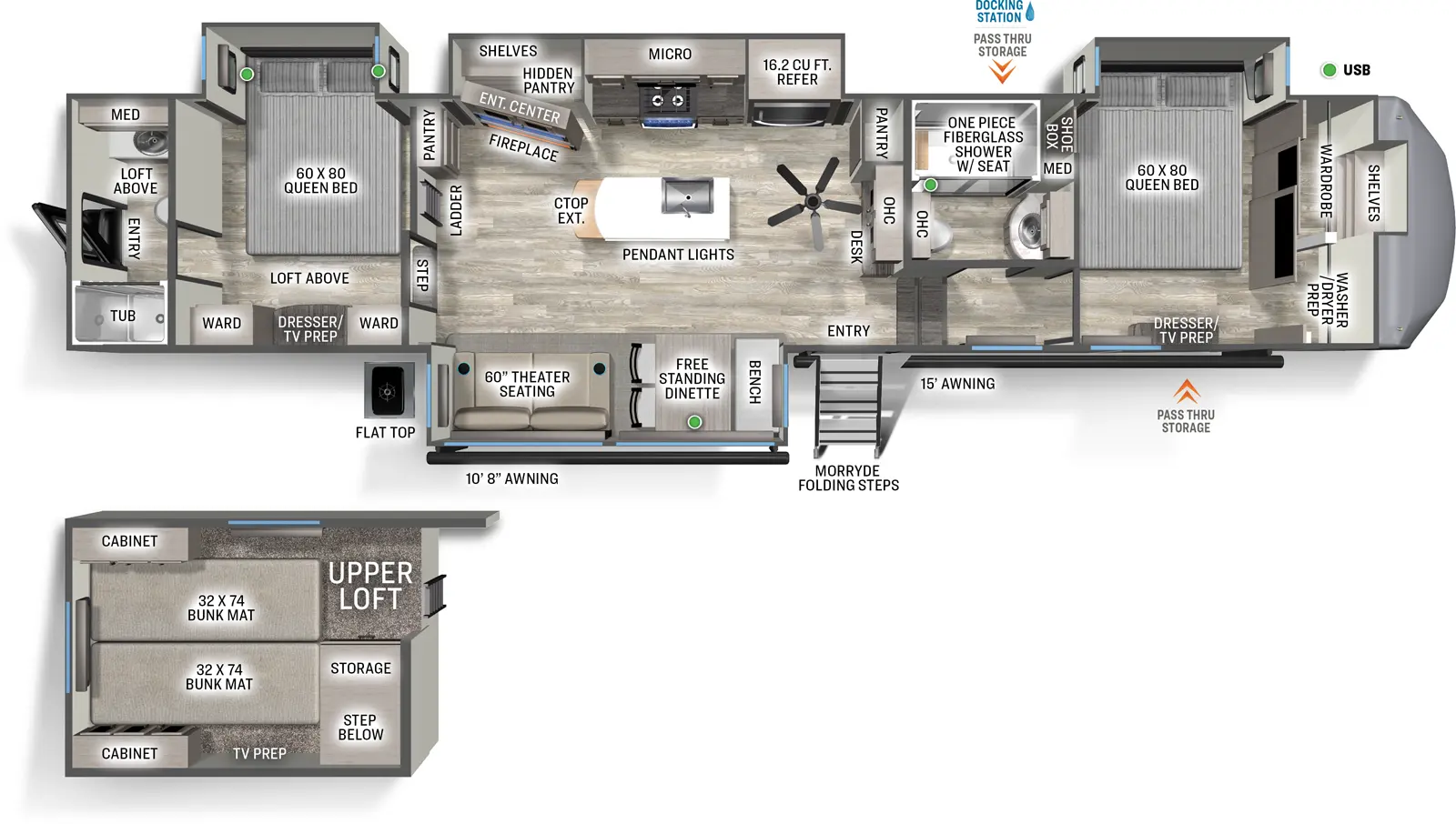 2026 Forest River Sandpiper 4002FB floorplan
