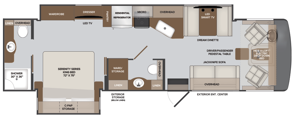 2026 Holiday Rambler Invicta 33HB - Floorplan 1