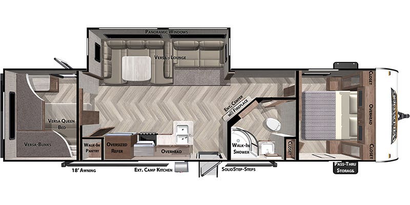 2022 FOREST RIVER WILDWOOD M-29VBUD - Floorplan 1