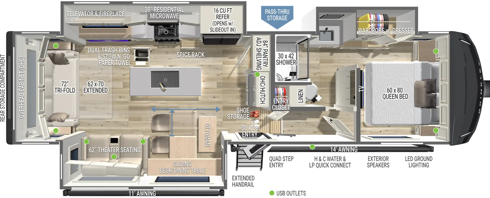 2027 Brinkley RV Model Z 2900 - Floorplan 1