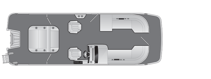 2026 Bennington 24MCSB Carbon Fiber Arch Tritoon Pontoon - Floorplan 1