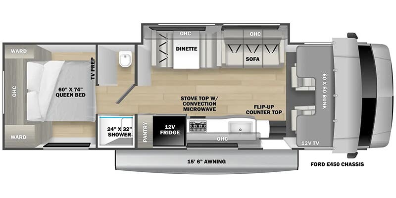 2025 Forest River Sunseeker LE 2850SLE - Floorplan 1